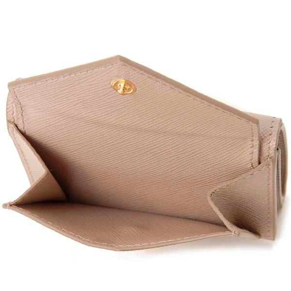 PRADA プラダ 財布 三つ折り財布 レディース ピンク 1MH021 QHH