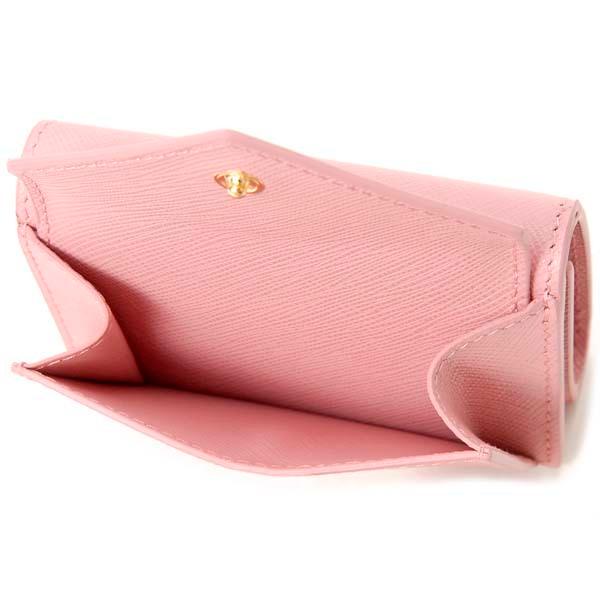PRADA（プラダ） 財布 三つ折り財布 レディース ピンク 1MH021 QWA