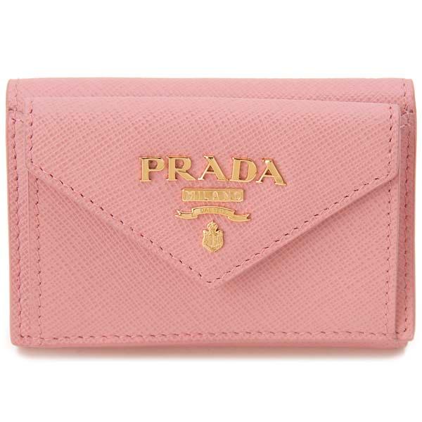PRADA（プラダ） 財布 三つ折り財布 レディース ペタロ ピンク 1MH021