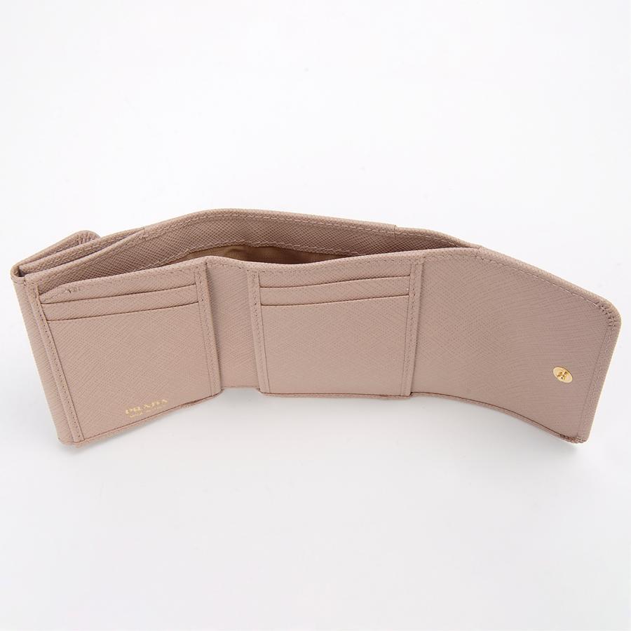 ボーナスストアPlus10％対象店 プラダ PRADA 三つ折り財布 レディース ブラック 1MH043 QHH F0236の画像
