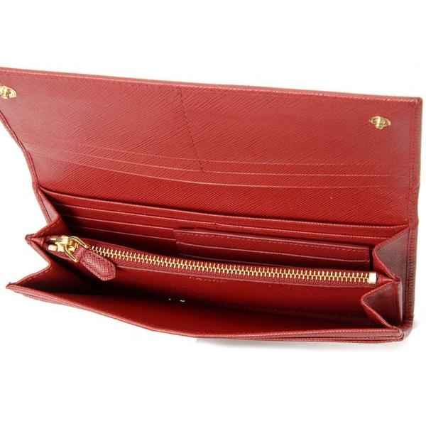 PRADA（プラダ） 長財布 1MH132-QHH-F068Z SAFFIANO レッド パスケース