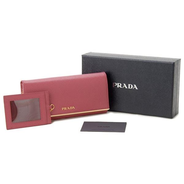 PRADA プラダ 長財布 1MH132 QME F0505 サフィアーノ レザー ピンク