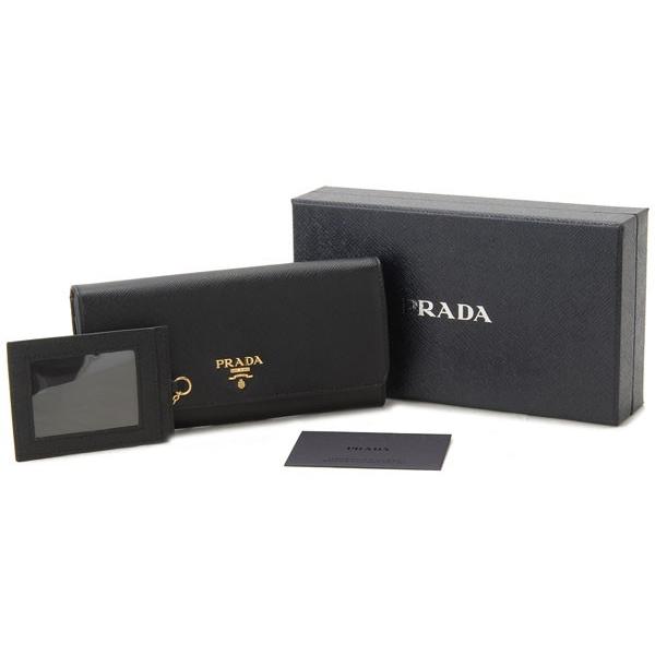 プラダ PRADA 長財布 1MH132 QWA F0002 サフィアーノ レザー ブラック パスケース付 財布 新品  送料無料｜s-select｜04