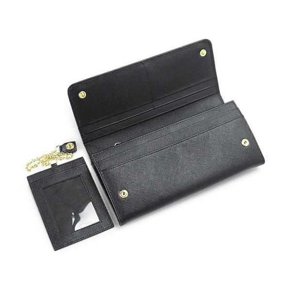 PRADA 長財布 NERO サフィアーノ パスケース ブラック 1MH132 PRADA（プラダ） 長財布 財布 パスケース レディース アウトレット