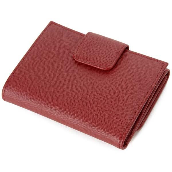 美品 現行品PRADA サフィアーノ 二つ折財布 PRADA（プラダ） 【並行輸入品】 折財布 二つ折り財布 ミニ財布