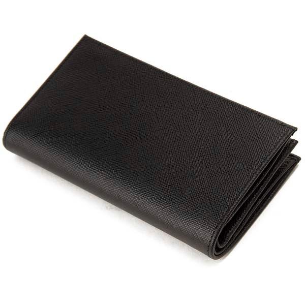 PRADA プラダ 二つ折り財布 レディース ブラック 1ML009 QWA F0002  