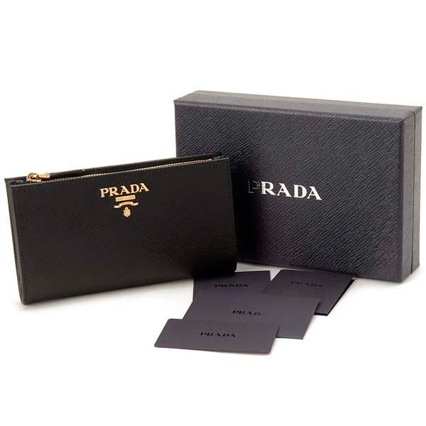 PRADA（プラダ） 二つ折り財布 レディース ブラック 1ML009 QWA F0002