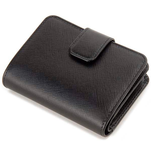 PRADA（プラダ） 二つ折り財布 レディース ブラック 黒 1ML018 2DK3
