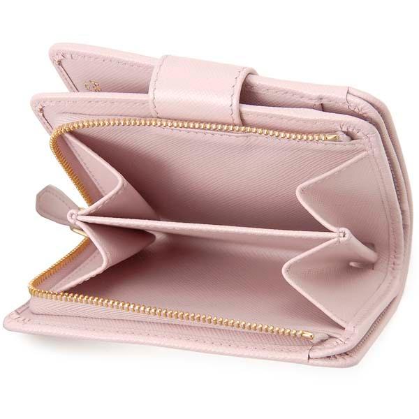 PRADA プラダ 二つ折り財布 レディース ピンク 1ML018 QWA F0E18