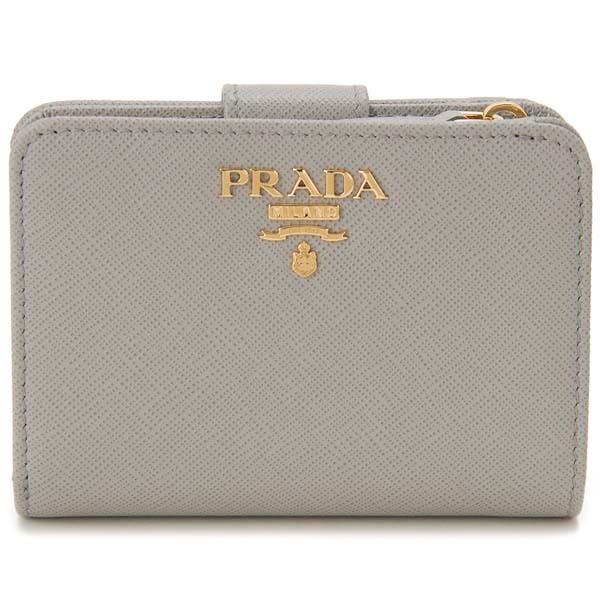 PRADA（プラダ） 財布 二つ折り財布 ヌーベ グレー 1ML018 ZLP F0NNT