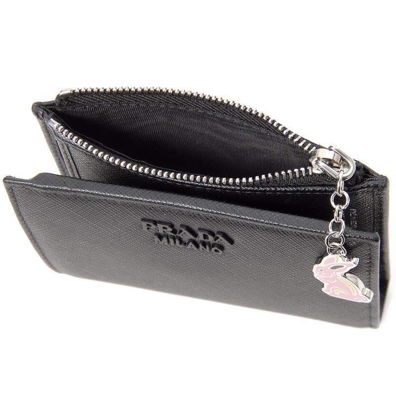 PRADA サフィアーノレザー 二つ折り財布 ブラック プラダ 二つ折り財布（札入れ） 財布 メンズ サフィアーノ