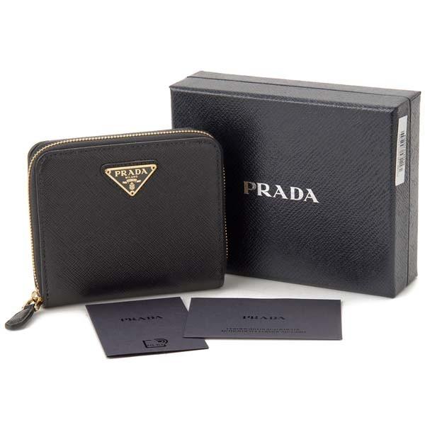 PRADA プラダ 二つ折り財布 ブラック 1ML036 QHH F0002