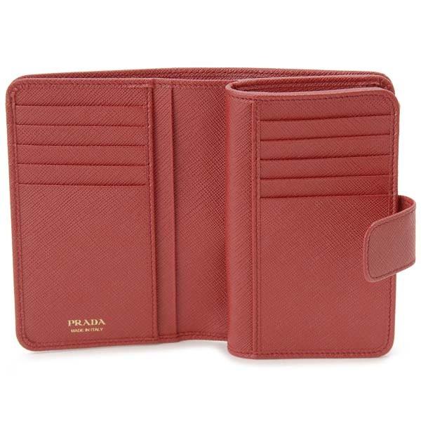 PRADA プラダ 二つ折り財布 レディース レッド 1ML225 QHH F068Z PRADA プラダ 二つ折り財布 レディース レッド 1ML225 QHH F068Z