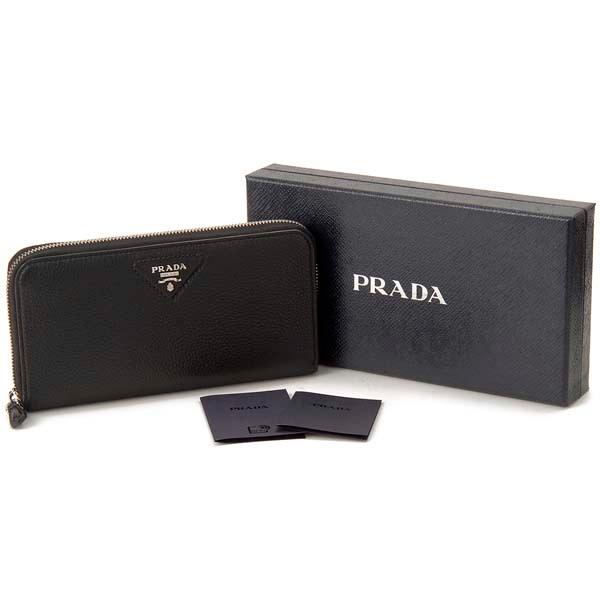 PRADA（プラダ） 財布 ラウンドファスナー長財布 ブラック 1ML506 2BBE 