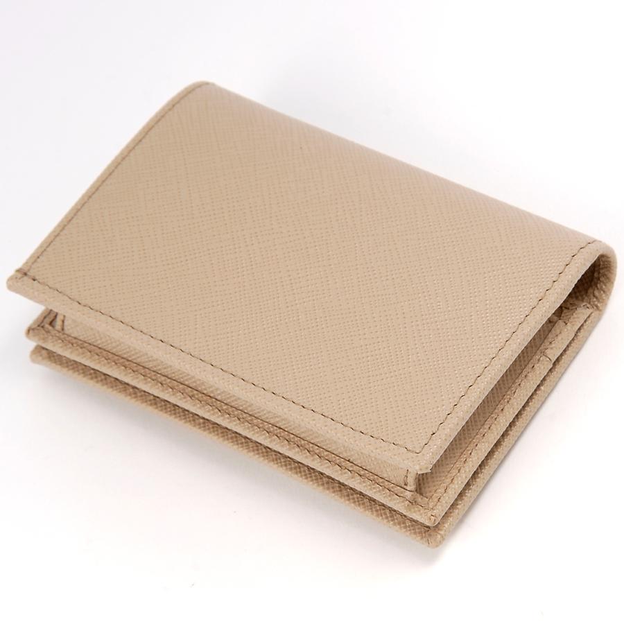 PRADA プラダ 二つ折り財布 レディース ベージュ 1MV021-QHH