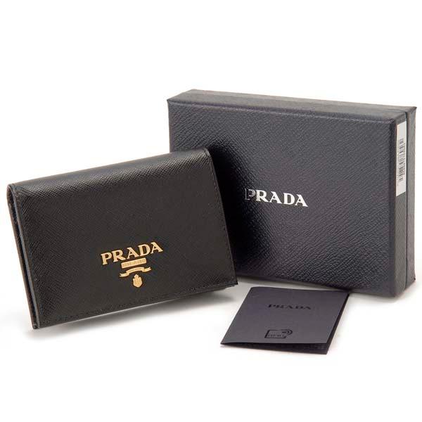 PRADA（プラダ） 二つ折り財布 レディース ブラック 1MV021 QWA F0002