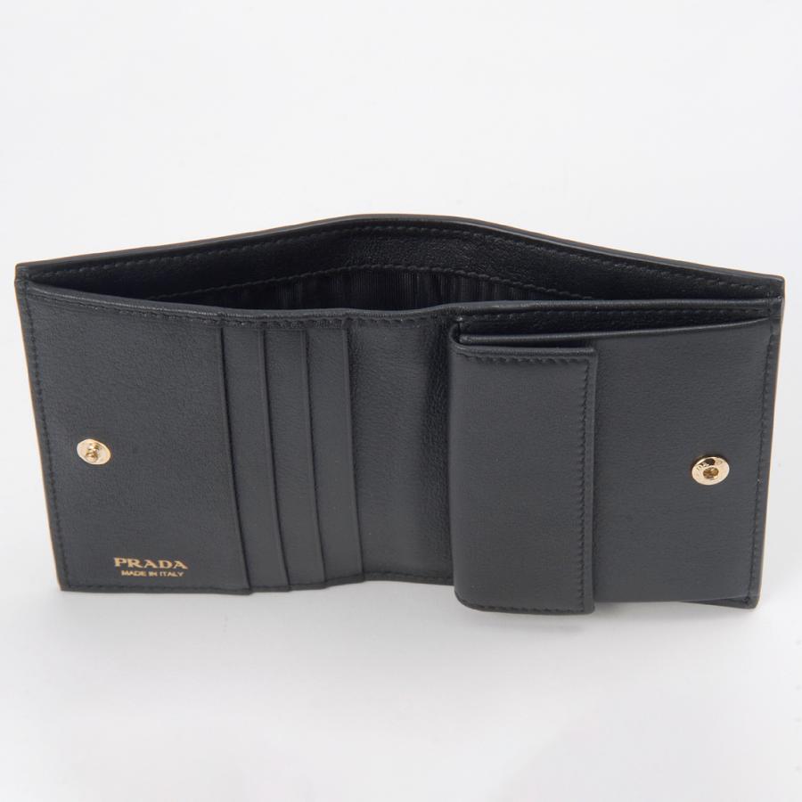 PRADA（プラダ） 二つ折り財布 ブラック 1MV204 2CYS F0002 : s-select