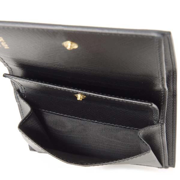 PRADA（プラダ） 二つ折り財布 レディース ブラック 1MV204-2DF8-F0002