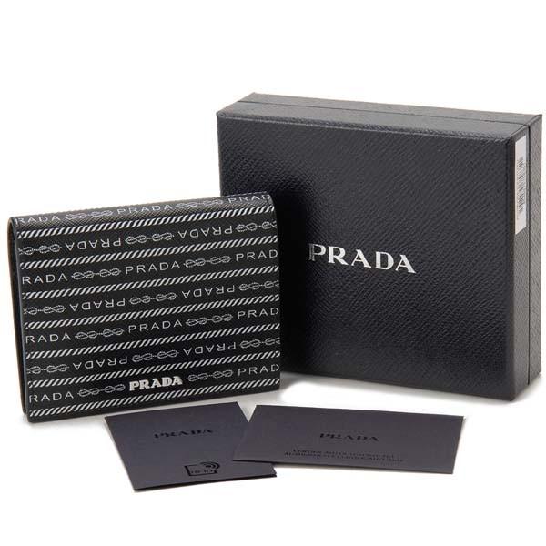 PRADA（プラダ） 二つ折り財布 レディース ブラック 1MV204-2DF8-F0002