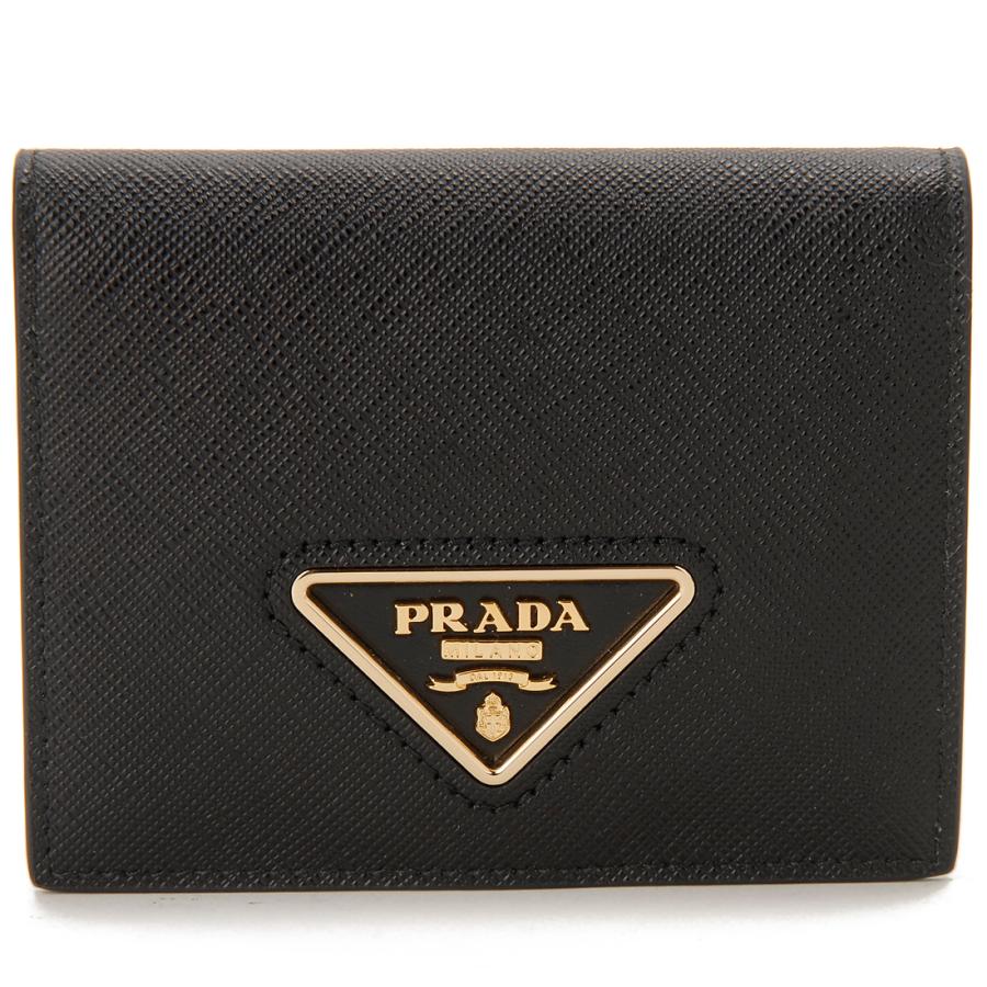 PRADA（プラダ） 二つ折り財布 レディース ブラック 1MV204 2DKY F0X3X
