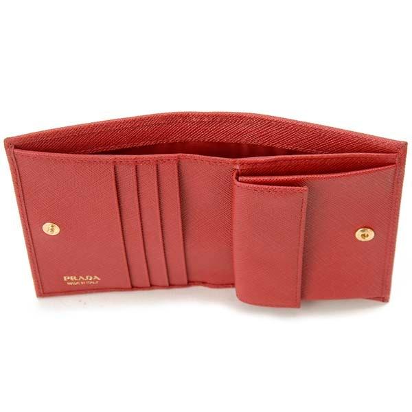 PRADA プラダ 二つ折り財布 レディース レッド 1MV204 QWA F068Z PRADA プラダ 二つ折り財布 レディース レッド 1MV204 QWA F068Z