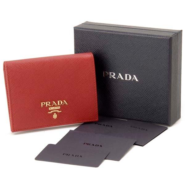 PRADA プラダ 二つ折り財布 レディース レッド 1MV204 QWA F068Z PRADA プラダ 二つ折り財布 レディース レッド 1MV204 QWA F068Z