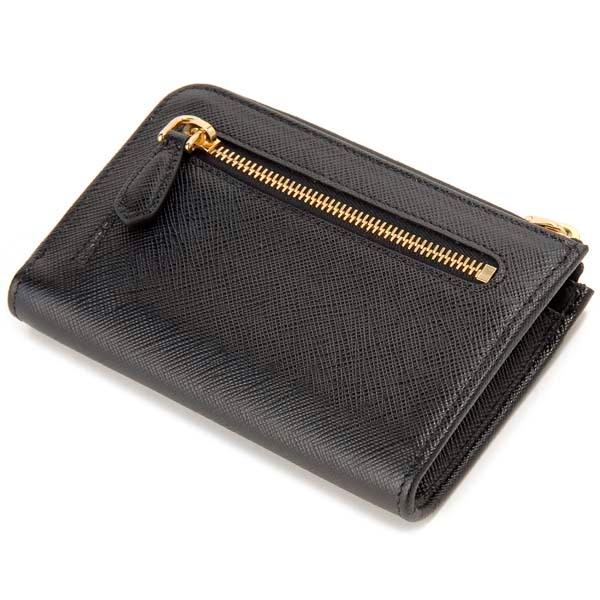 プラダ PRADA ケース 小銭入れ キーリング サフィアーノ レザー ブラック 1PP122 美品 新入荷 OBB0509 SAFFIANO（PRADA） プラダ PRADA コインケース 小銭入れ キーリング