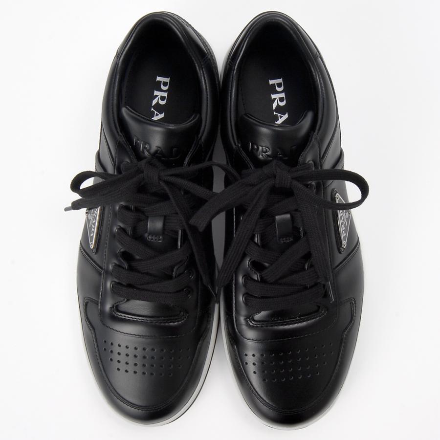 スーパーセール プラダ PRADA スニーカー メンズ ブラック 2EE364 3LJ6 F0632 トライアングルロゴの画像