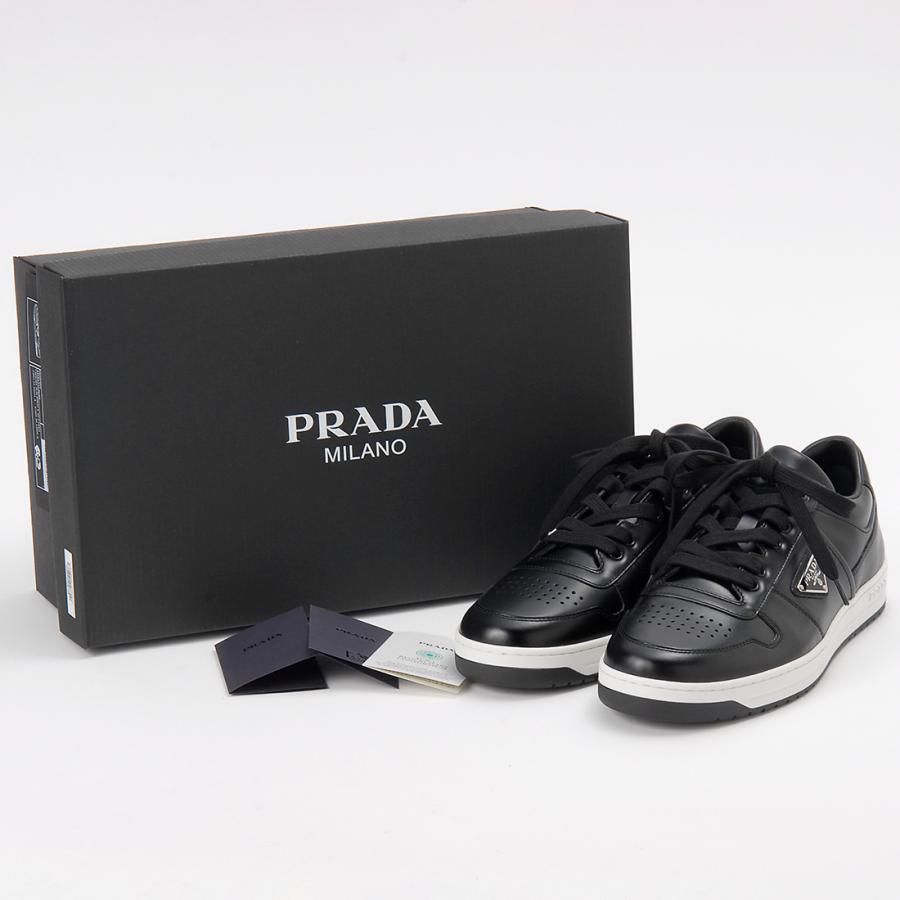 スーパーセール プラダ PRADA スニーカー メンズ ブラック 2EE364 3LJ6 F0632 トライアングルロゴの画像