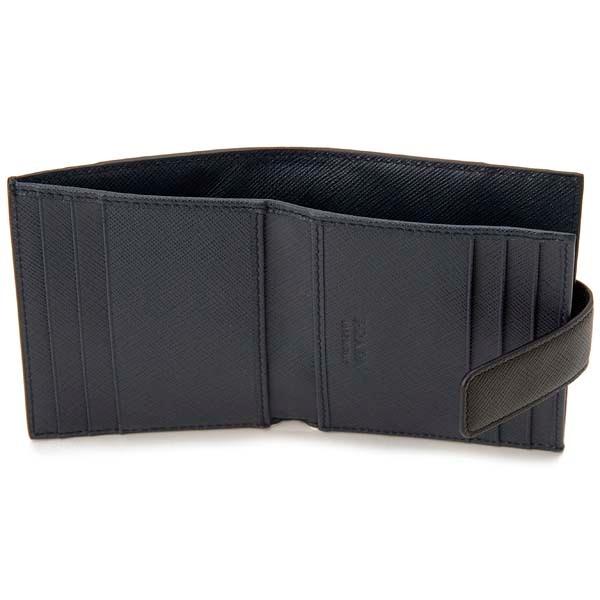 PRADA プラダ 二つ折り財布 札入れ メンズ ブラック 2MC063 C5S