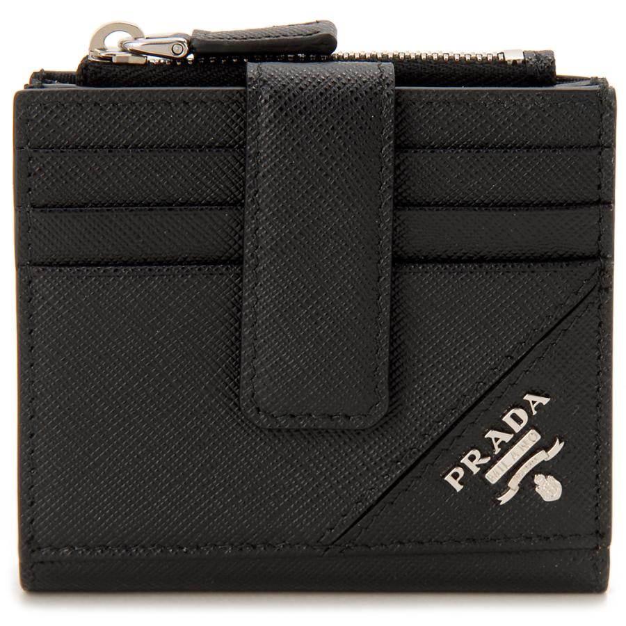 PRADA プラダ 二つ折り財布 カードケース ブラック 2MC066 QME