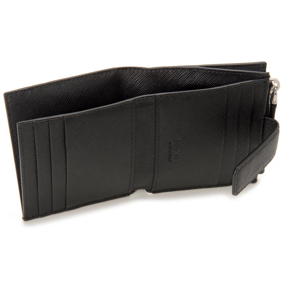 PRADA プラダ 二つ折り財布 カードケース ブラック 2MC066 QME