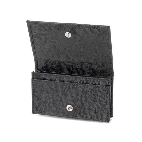 【新品同様】PRADA 名刺入れ　カードケース　ブラック PRADA（プラダ） 名刺入れ カードケース 2MC122 QME F0002 SAFFIANO