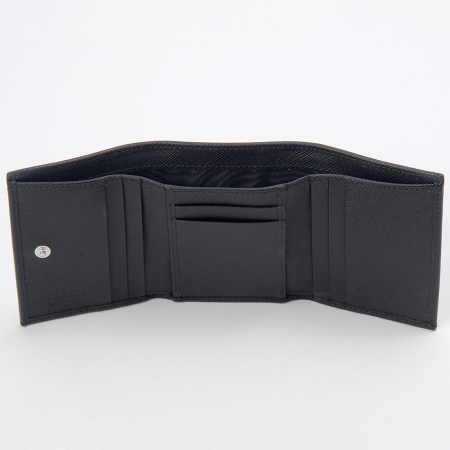 スーパーセール プラダ PRADA 三つ折り財布 メンズ ブラック 2MH041 2DMH F0002の画像