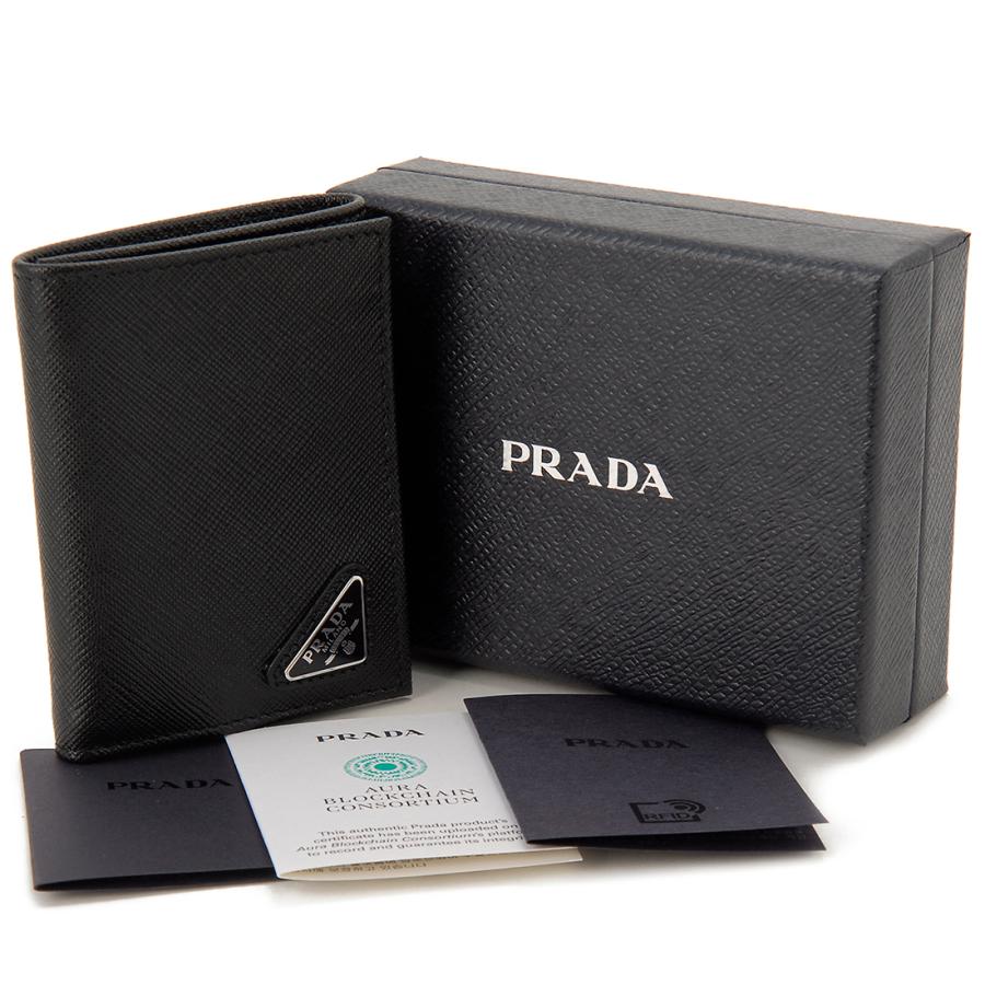 PRADA プラダ 三つ折り財布 メンズ 2MH041 QHH F0002 PRADA プラダ 三つ折り財布 メンズ 2MH041 QHH F0002