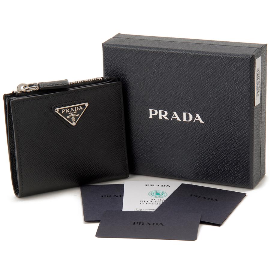 PRADAブラック 二つ折り財布❣️ 楽天市場】【美品】 プラダ 二つ折り財布 サフィアーノ メタル