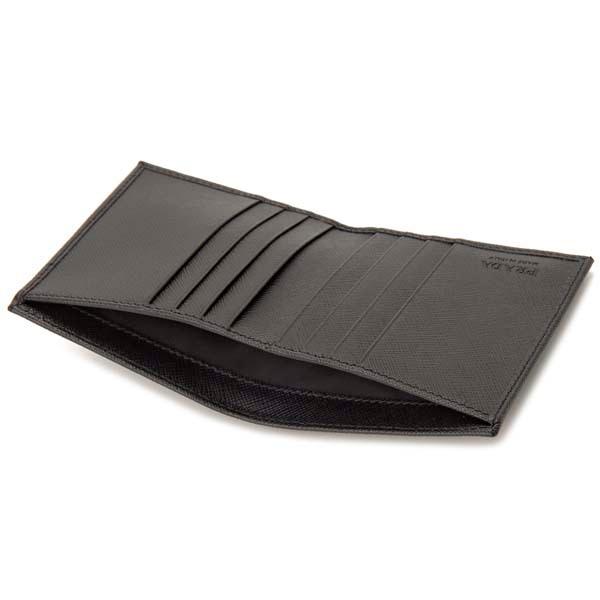 PRADA（プラダ） 二つ折り財布 札入れ ブラック 黒 2MO004 QHH F0002