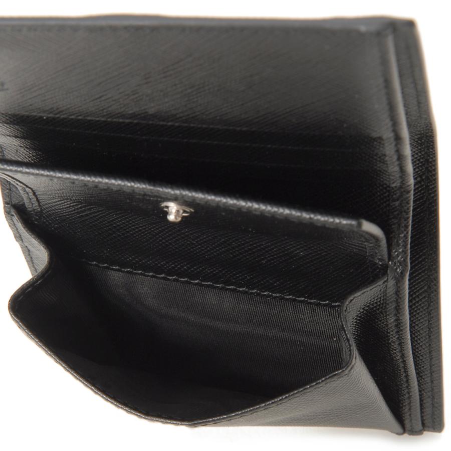 PRADA（プラダ） 二つ折り財布 メンズ ブラック 2MO008 QME F0002 : s