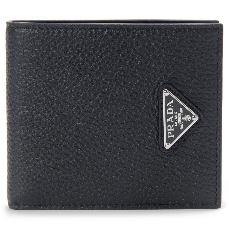 PRADA（プラダ） バレンタインセール 二つ折り財布 メンズ ブラック