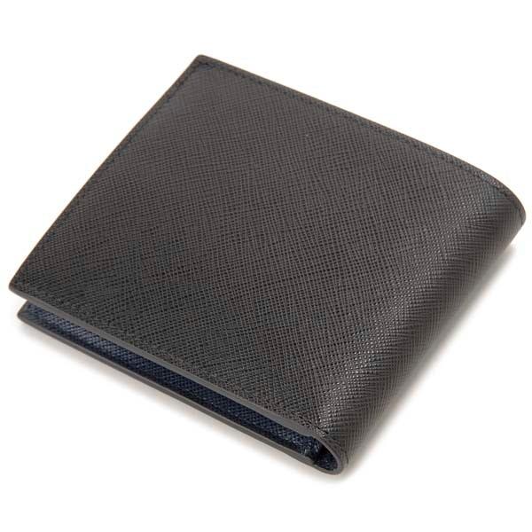 PRADA プラダ 二つ折り財布 メンズ ブラック 黒 2MO738 C5S