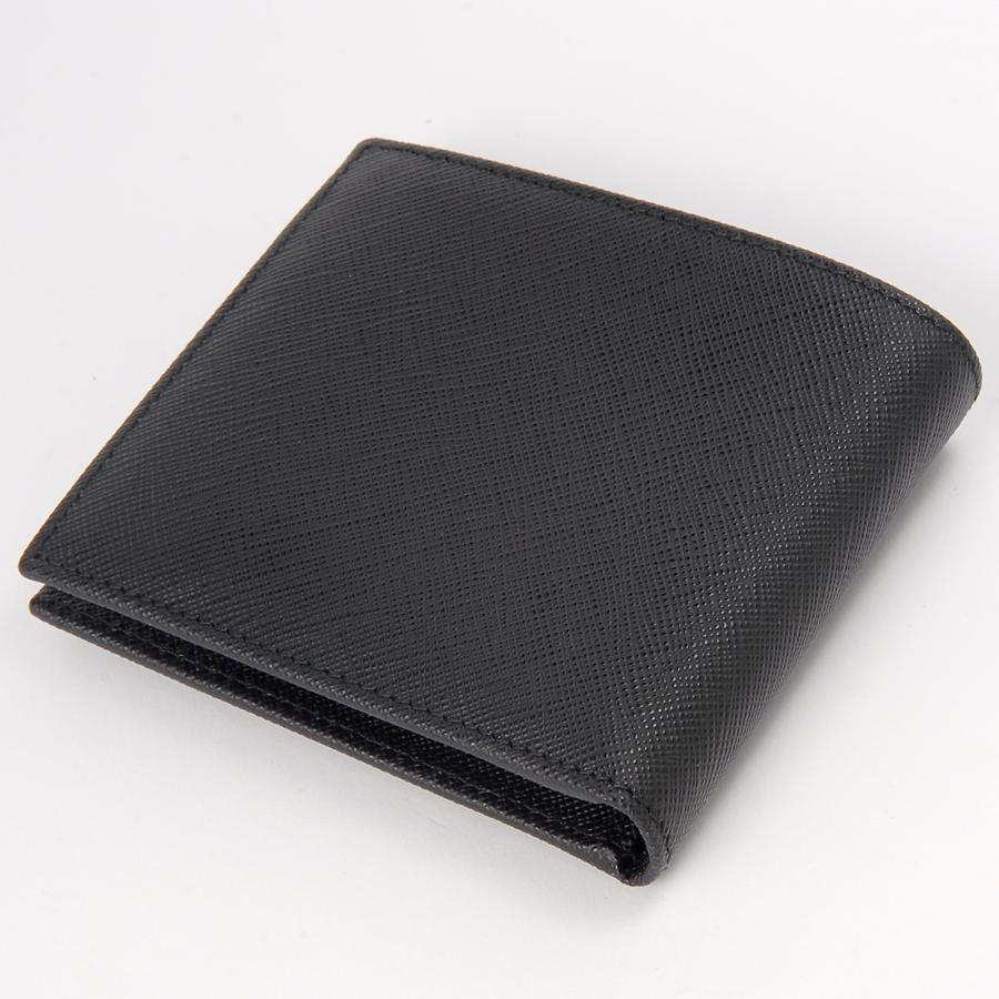 大人気✨ PRADA プラダ 2つ折り財布 2M0738 ブラック 黒 プラダ PRADA メンズ 二つ折り財布 PRADA 2MO738 QHH F0002