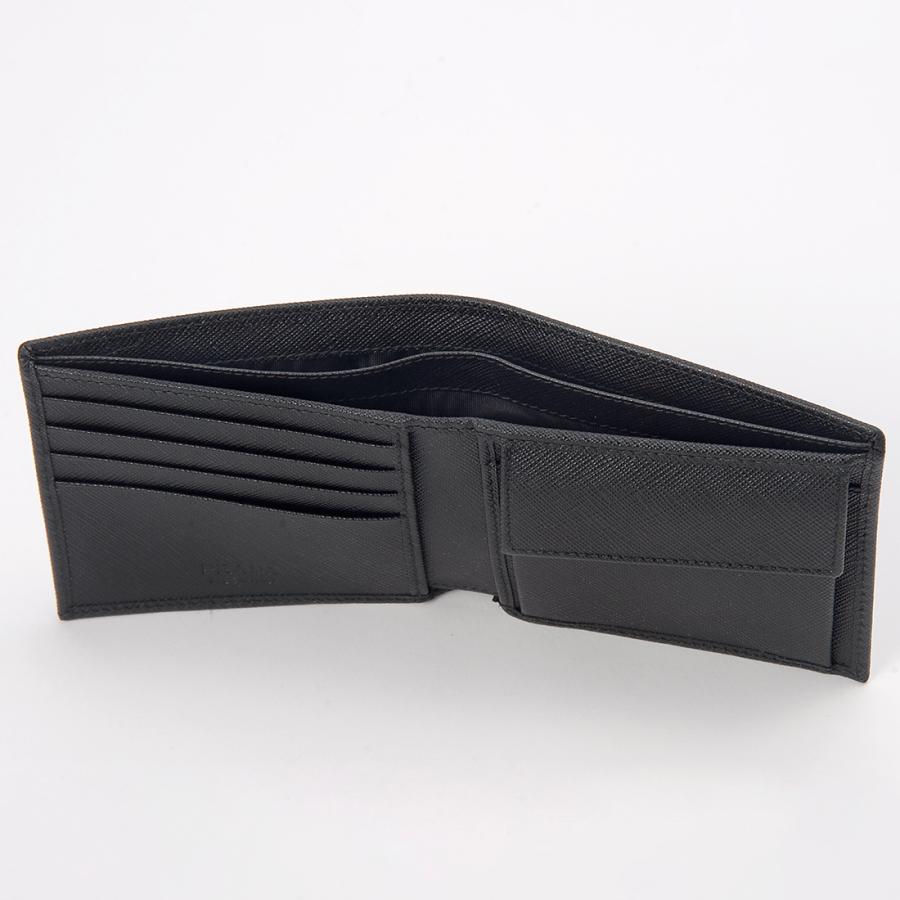 PRADA プラダ 二つ折り長財布 2MO738 QHH F0002 ブラック メンズ