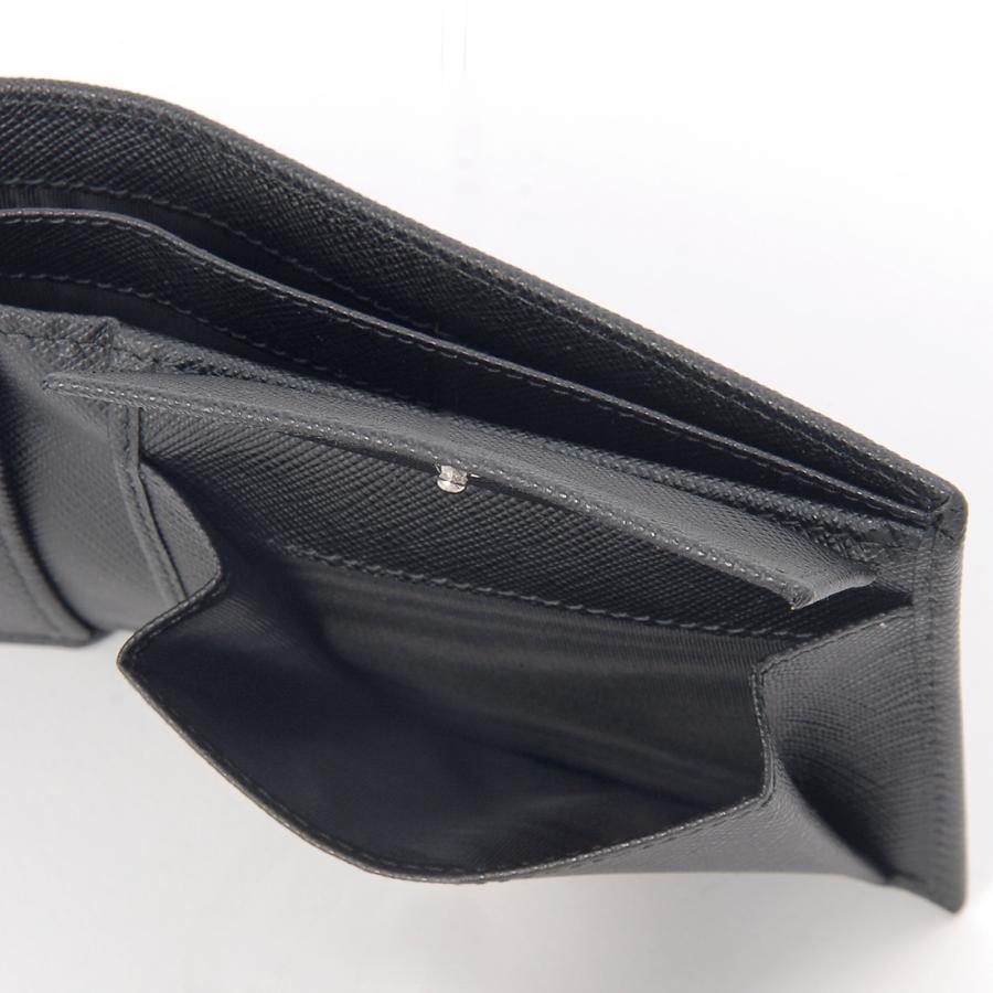 スーパーセール PRADA プラダ 二つ折り長財布 2MO738 QHH F0002 ブラック メンズの画像