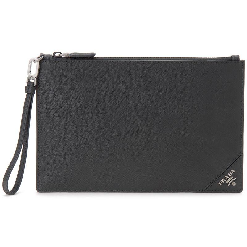 PRADA プラダ クラッチバッグ 2NH005-QME-F0002 サフィアノ ロゴ PRADA プラダ クラッチバッグ 2NH005-QME-F0002 サフィアノ ロゴ