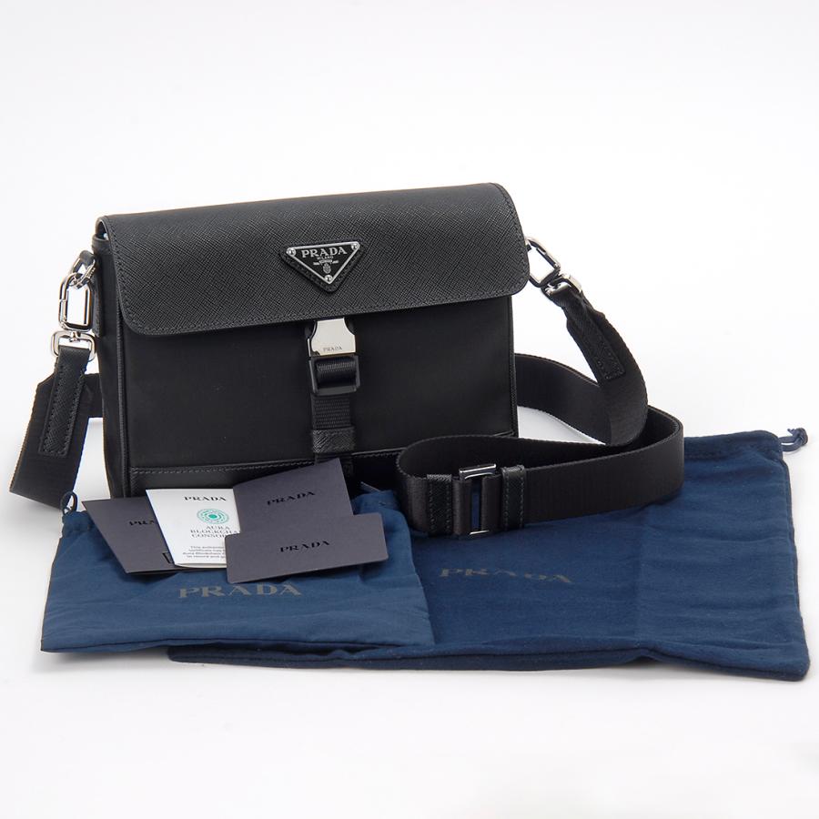 PRADA プラダ ショルダーバッグ レディース メンズ ブラック PRADA プラダ ショルダーバッグ レディース メンズ ブラック