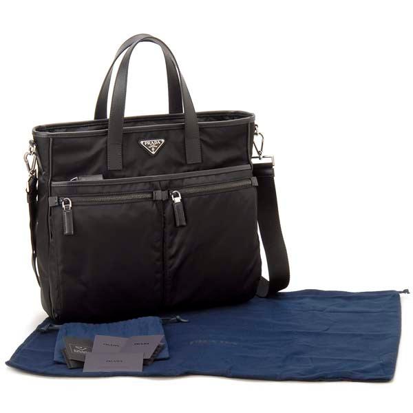 PRADA プラダ バッグ トートバッグ メンズ ブラック 2VG860 2DMH