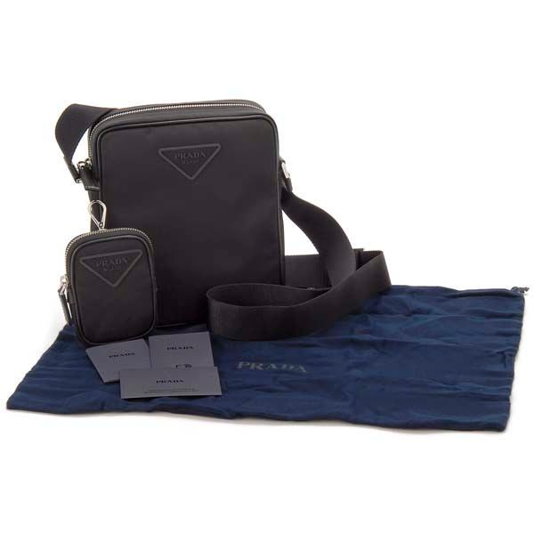 PRADA プラダ ショルダーバッグ メンズ ブラック 黒 2VH112 074 PRADA プラダ ショルダーバッグ メンズ ブラック 黒 2VH112 074