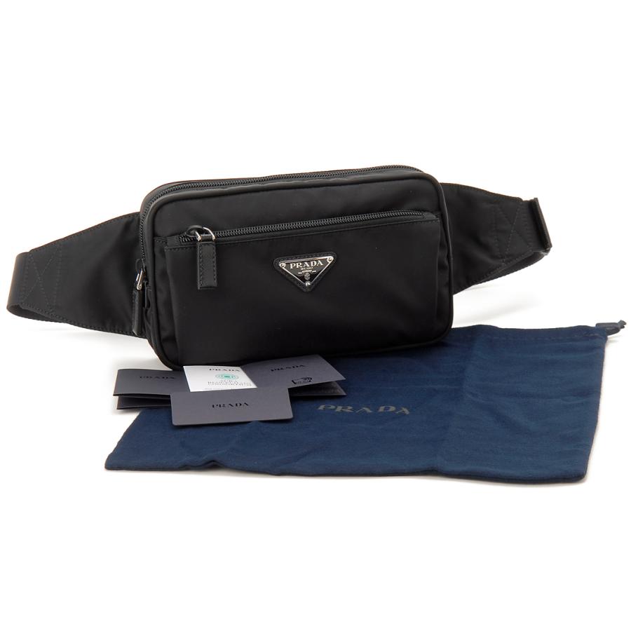PRADA プラダ ボディバッグ メンズ  ブラック 2VL9772DMGF0002WOO BELTBAG ベルトバッグ PRADA（プラダ） ボディバッグ メンズ ブラック 2VL9772DMGF0002WOO