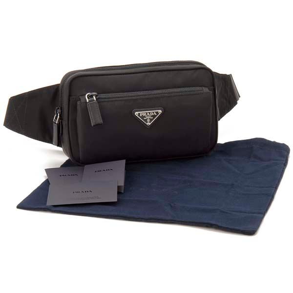 PRADA プラダ ボディバッグ ウエストバッグ メンズ ブラック 黒 2VL977