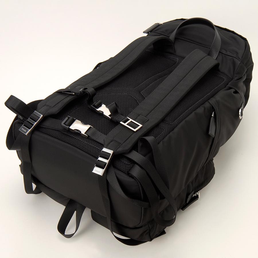 限界値下げ★正規品★PRADA プラダ 2VZ019バックパック　ブラック ブラック Re-nylon Xサフィアーノレザー バックパック | PRADA